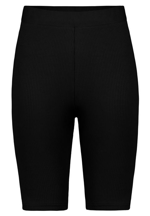 Sublevel Unifarbene Shorts 2er-Set Elastischer Bund Körperbetont – Schwarz-Grün, Bild 4