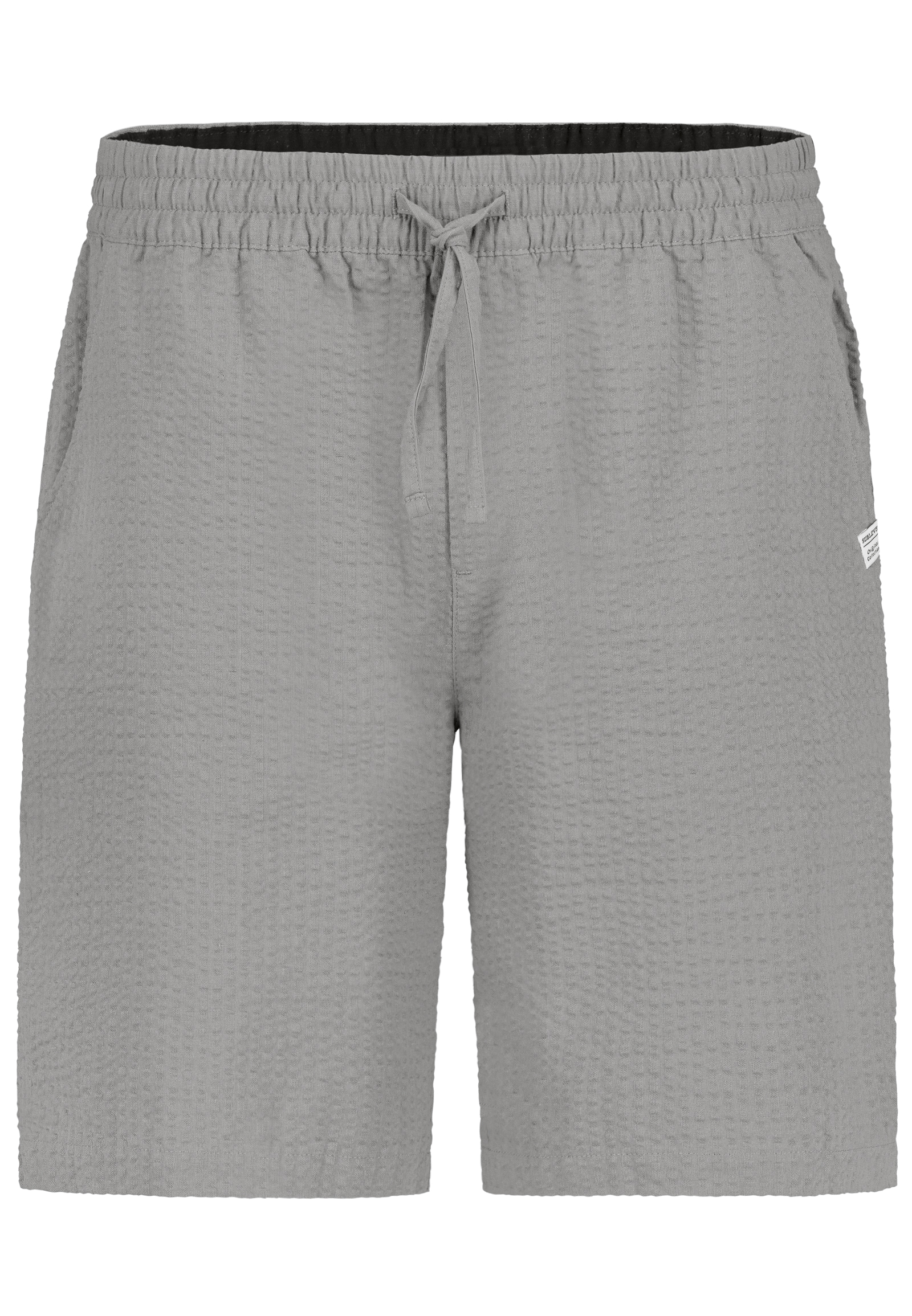 H70069AG62491KA_23200_V.jpg Einfarbige Shorts Eingrifftaschen Elastischer Bund