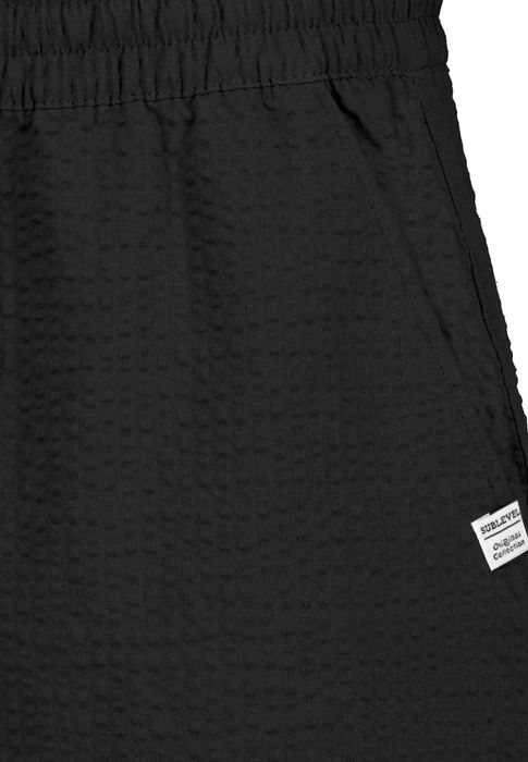 Sublevel Sublevel Einfarbige Shorts Eingrifftaschen Elastischer Bund – Schwarz, Bild 6