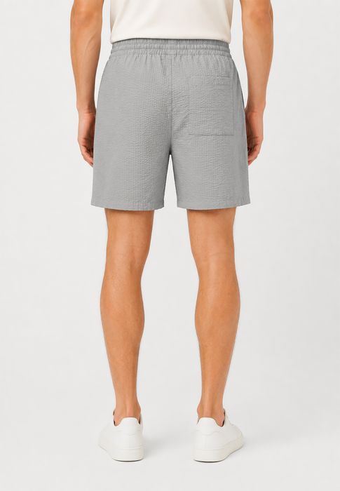 Sublevel Sublevel Einfarbige Shorts Eingrifftaschen Elastischer Bund – Grau, Bild 7