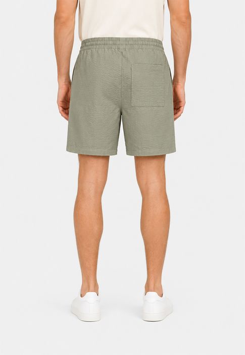 Sublevel Sublevel Einfarbige Shorts Eingrifftaschen Elastischer Bund – Grün, Bild 7