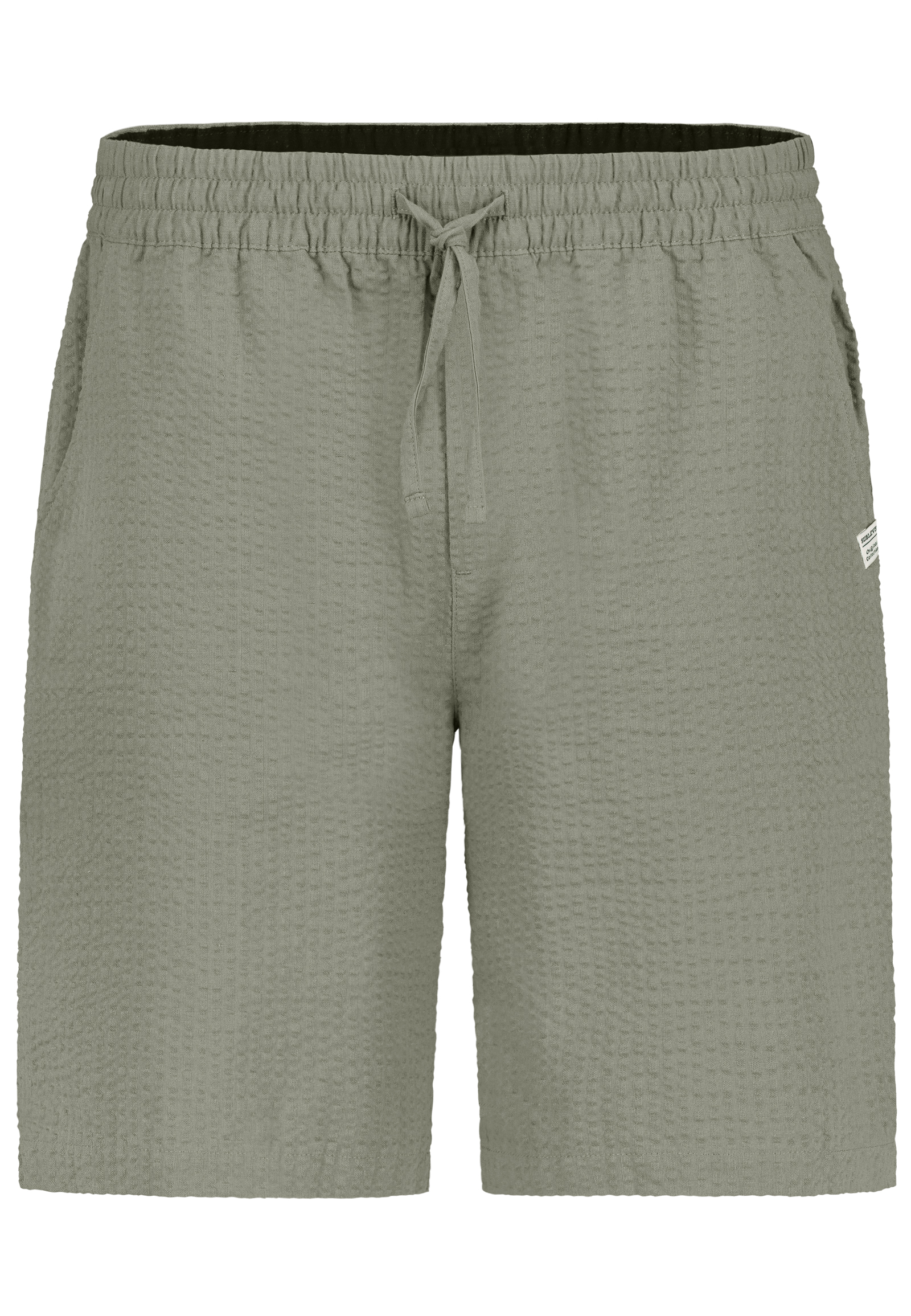 Sublevel Sublevel Einfarbige Shorts Eingrifftaschen Elastischer Bund – Grün, Bild 2
