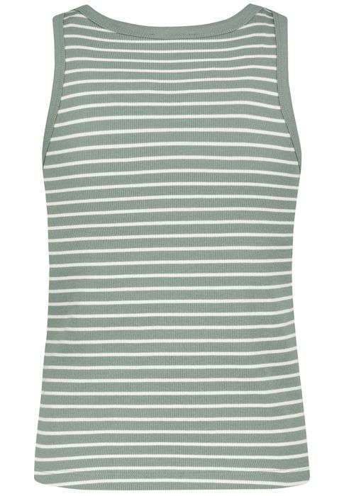 Sublevel Gestreiftes Ärmelloses Tanktop 2er-Set Integriertes BH-Top – Schwarz-Grün, Bild 8