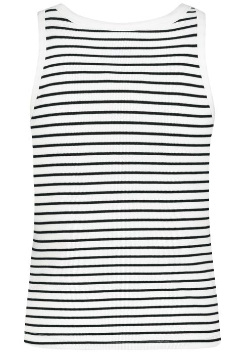 Sublevel Gestreiftes Ärmelloses Tanktop 2er-Set Integriertes BH-Top – Schwarz-Weiß, Bild 8