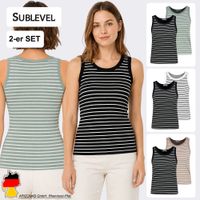 Damen Top 2er-Set mit integriertem BH-Top