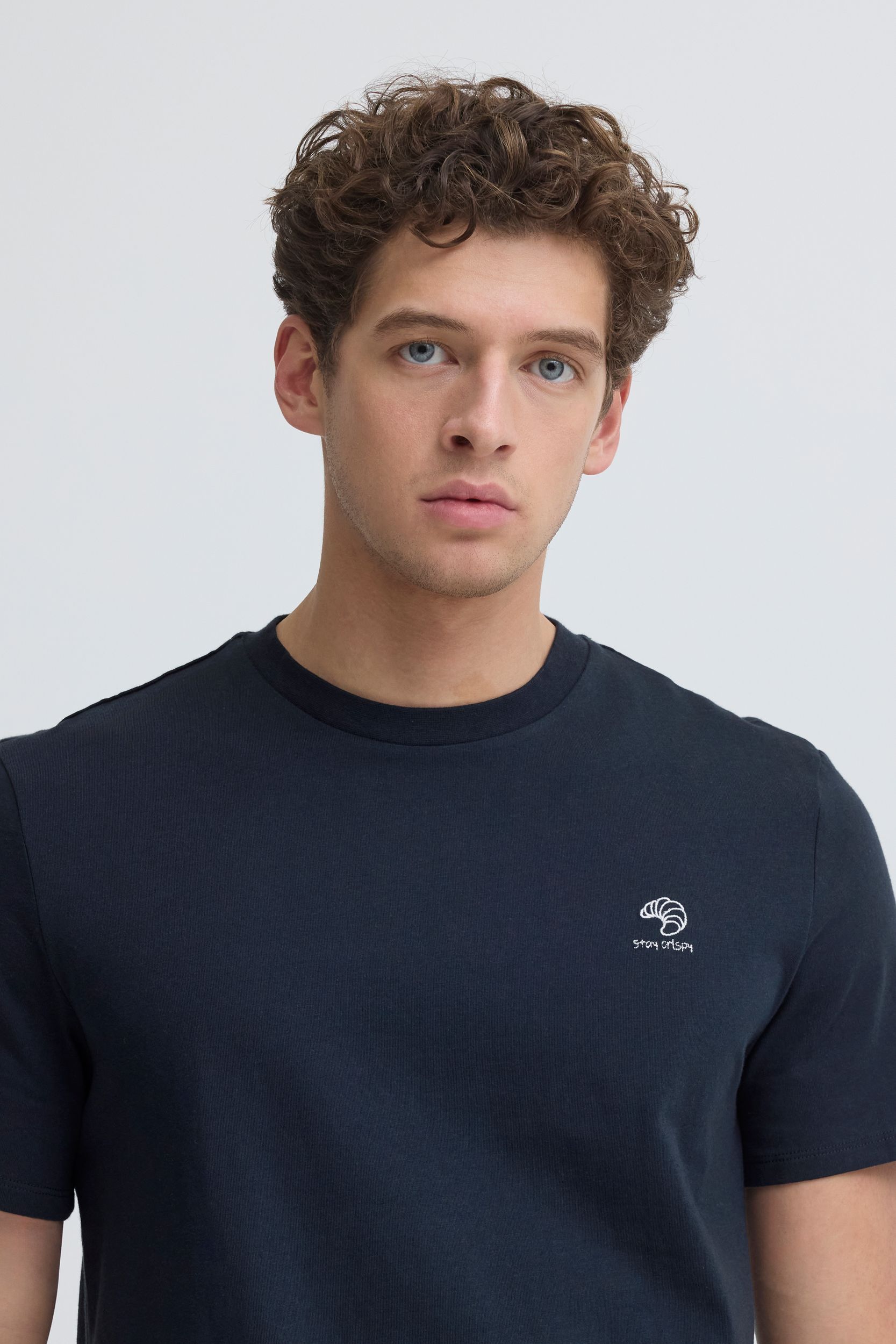 20506356_194013_350.jpg Kurzarm T-Shirt Stickerei Rundhalsausschnitt Regular Fit