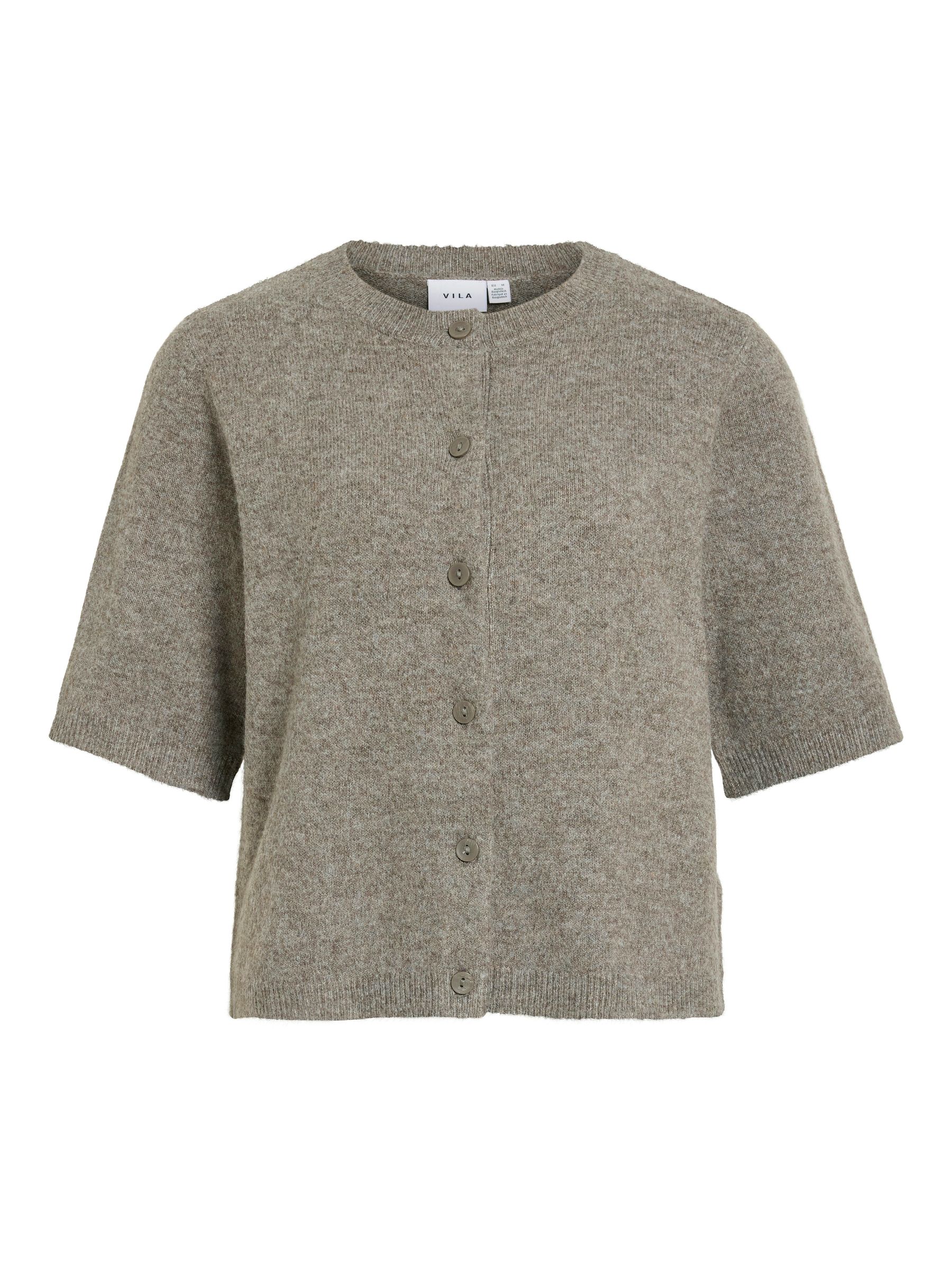 14113226_5008206.jpg Stilvoller Cardigan Rundhalsausschnitt Knopfleiste