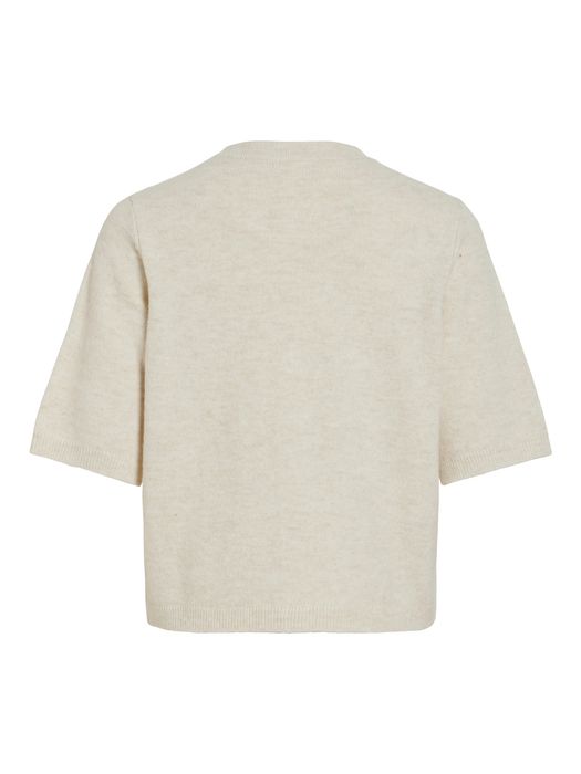 Vila Stilvoller Cardigan Rundhalsausschnitt Knopfleiste – Beige, Bild 7