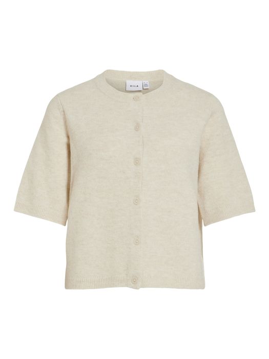 Vila Stilvoller Cardigan Rundhalsausschnitt Knopfleiste – Beige, Bild 6