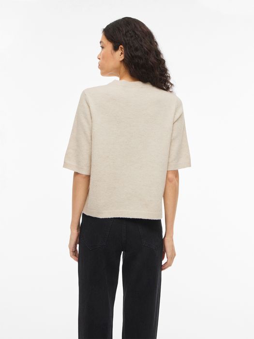 Vila Stilvoller Cardigan Rundhalsausschnitt Knopfleiste – Beige, Bild 8