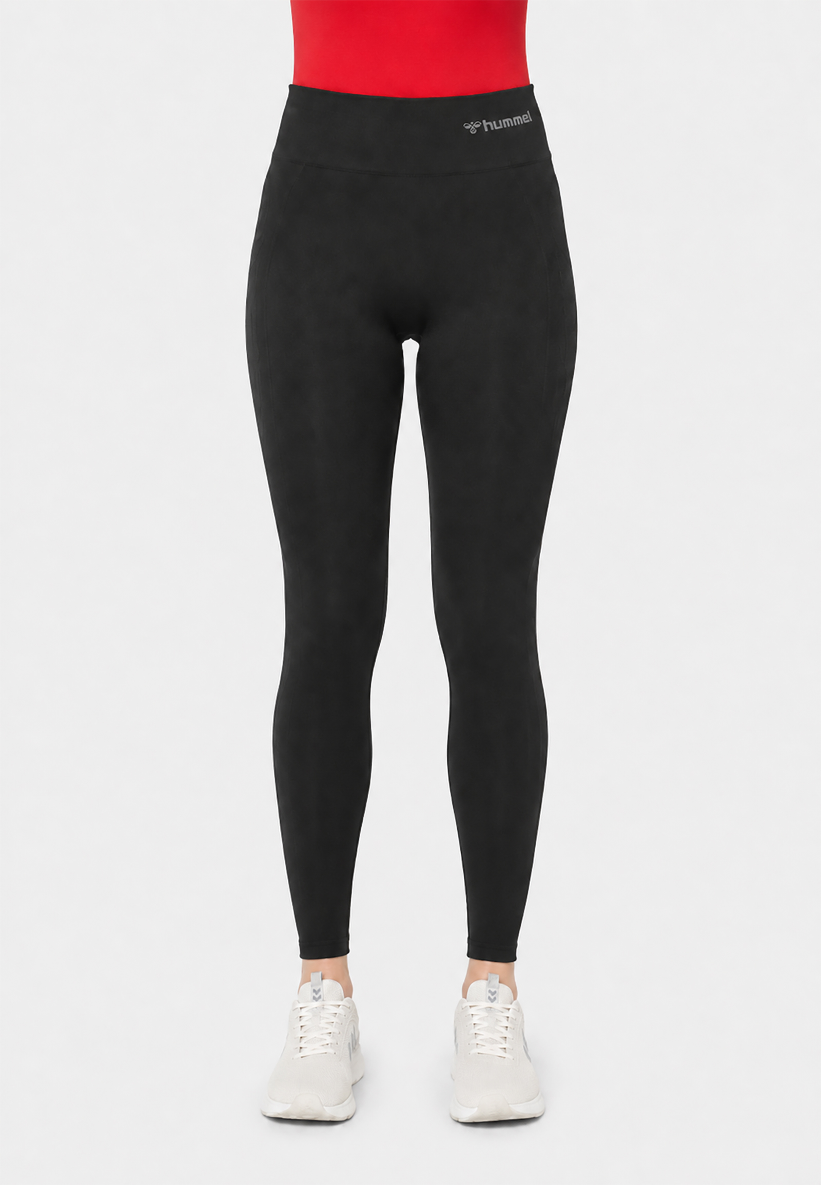Sportleggings Hoher Schnitt Elastischer Bund Einfarbig Sportleggings Hoher Schnitt Elastischer Bund Einfarbig