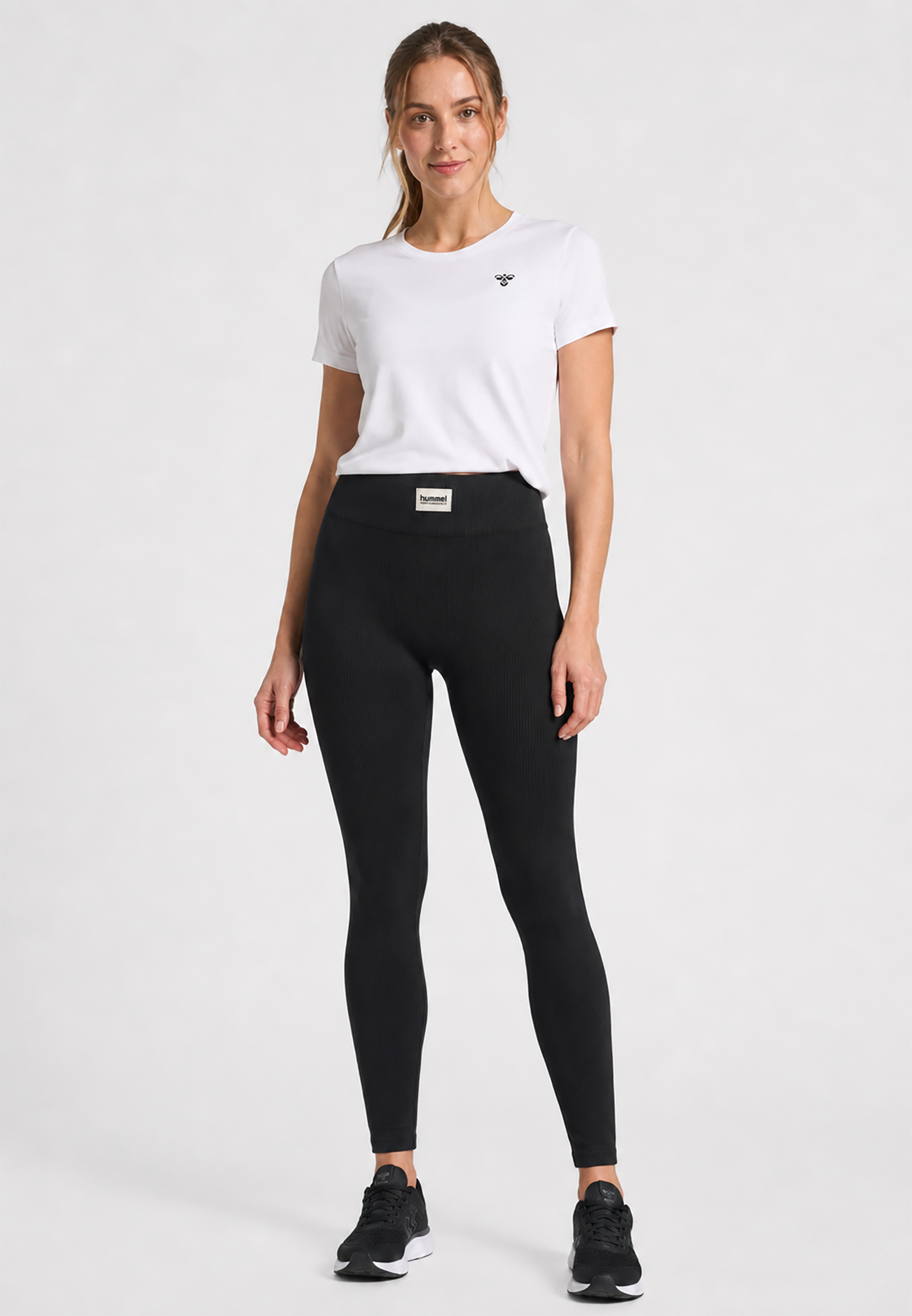 Figurbetonte Leggings Elastischer Bund Logodetail Basic Figurbetonte Leggings Elastischer Bund Logodetail Basic
