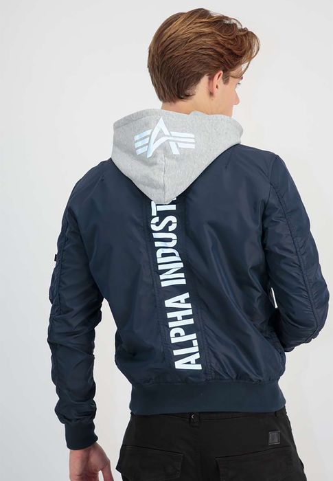 Alpha Industries Alpha Industries Stillvolle Bomberjacke Reißverschluss – Blau, Bild 6