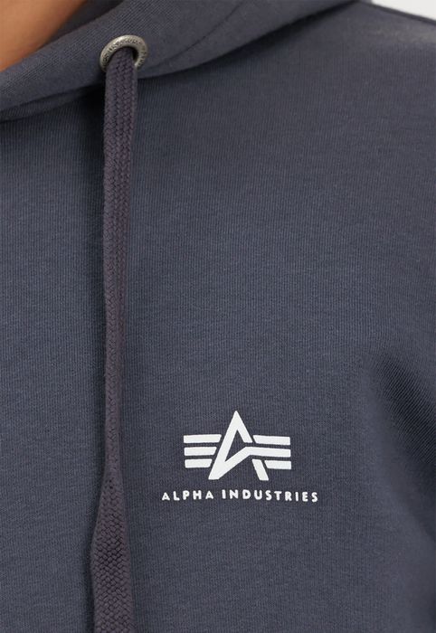 Alpha Industries Alpha Industries Kapuzenpullover Regular Fit Kleines Logo – Grau, Bild 3