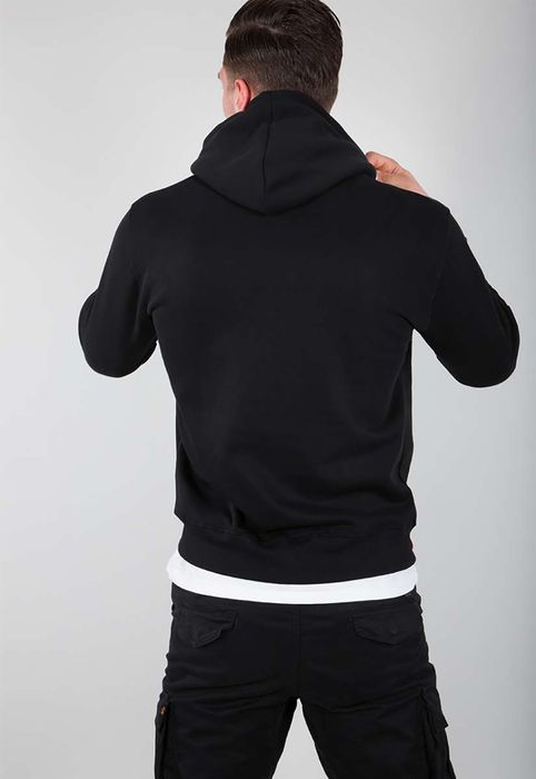 Alpha Industries Alpha Industries Kapuzenpullover Regular Fit Kleines Logo – Schwarz, Bild 4
