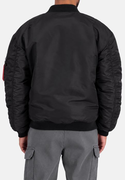 Alpha Industries Alpha Industries Bomberjacke Loose Fit Rippkragen Pattentaschen – Schwarz, Bild 6