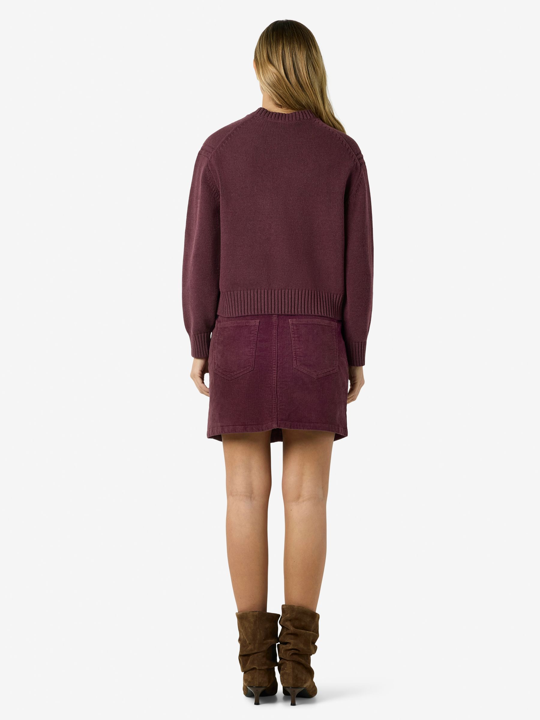 27037949_5026461_4.jpeg Rundhals-Pullover mit langen Ärmeln und geripptem Saum