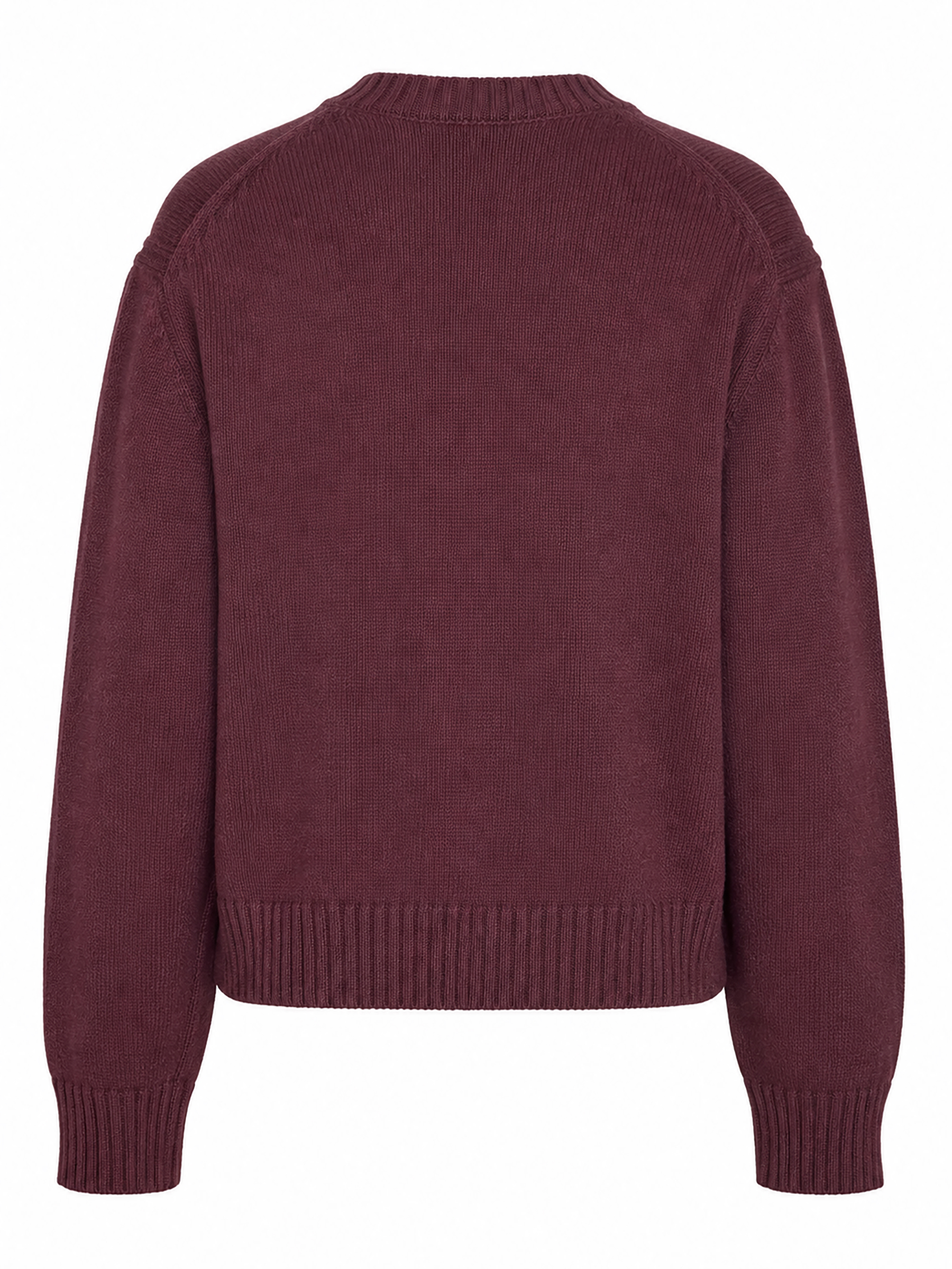 Rundhals-Pullover mit langen Ärmeln und geripptem Saum Rundhals-Pullover mit langen Ärmeln und geripptem Saum