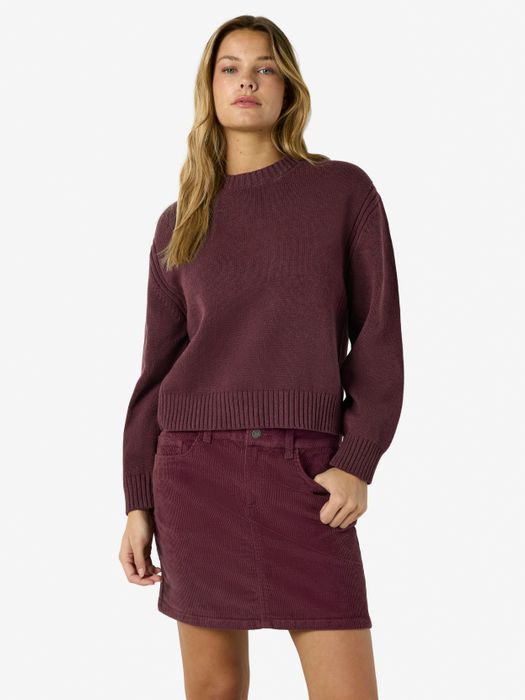 NOISY MAY Rundhals-Pullover mit langen Ärmeln und geripptem Saum