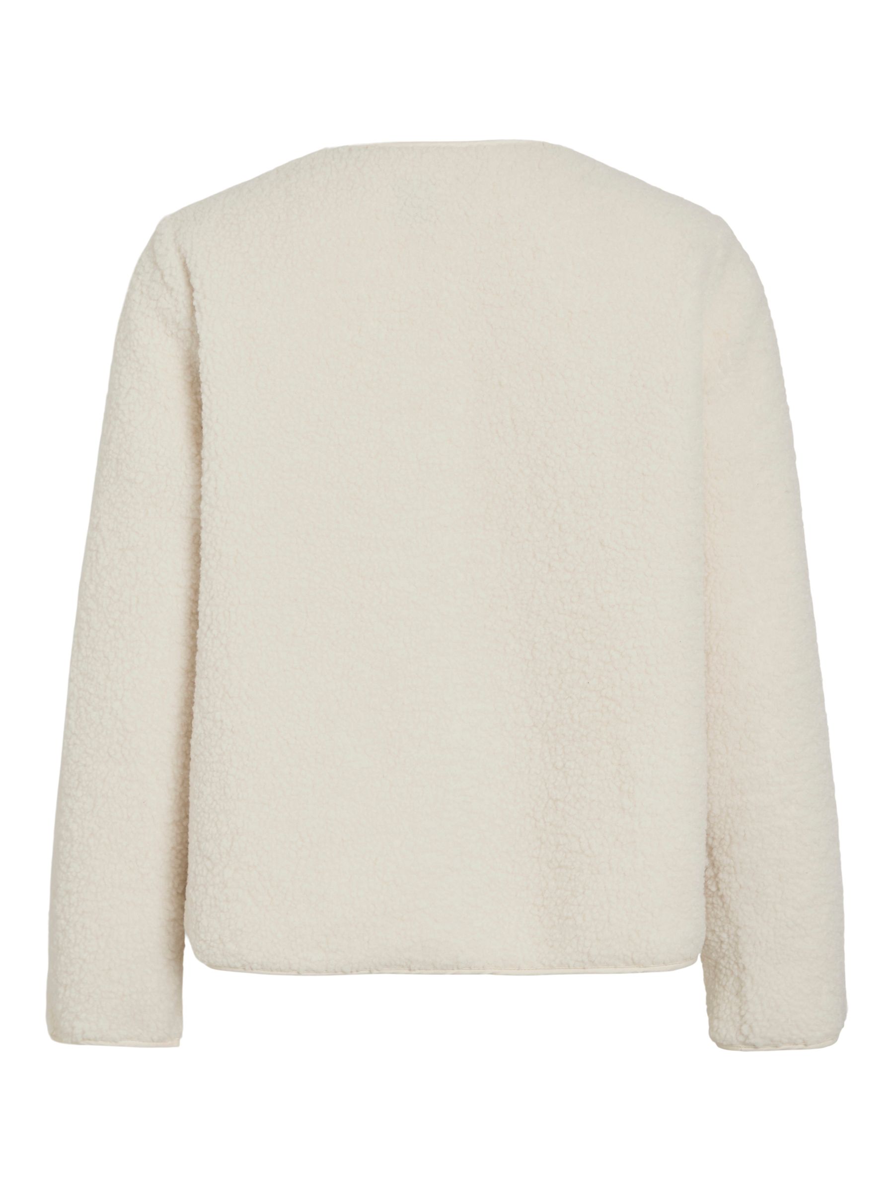 14104855_4889828_2.jpg Teddyjacke Knopflose Rundhalsausschnitt Eingrifftaschen