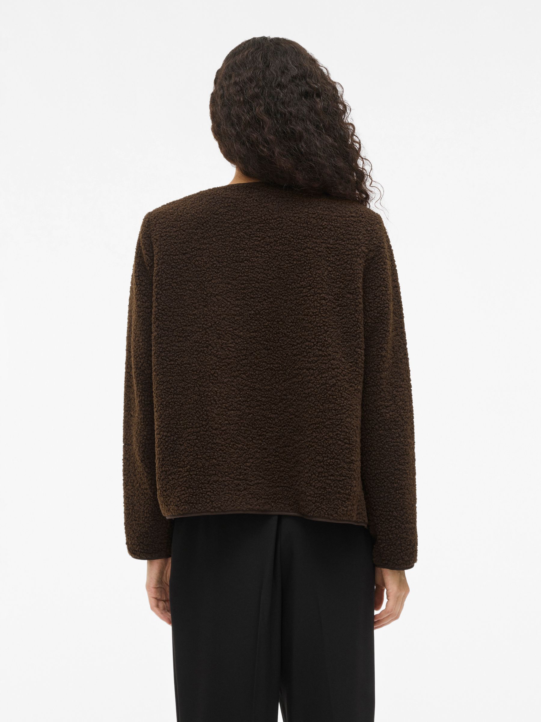 14104855_4889830_3.jpg Teddyjacke Knopflose Rundhalsausschnitt Eingrifftaschen