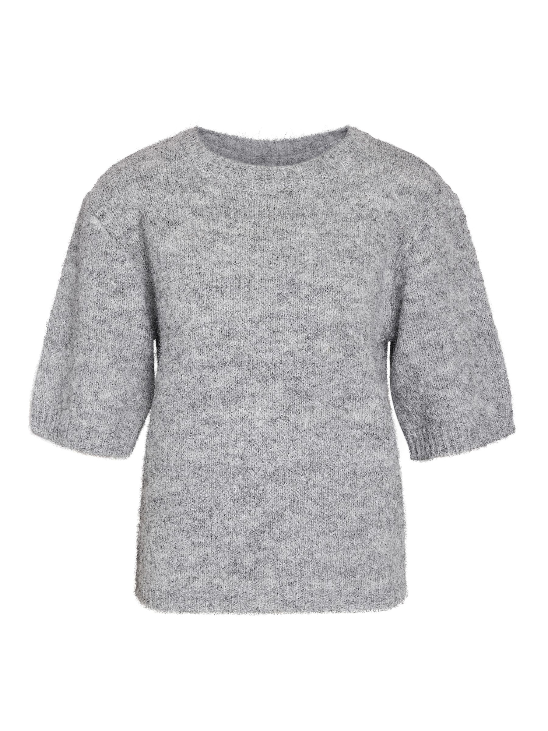 27037947_5032425.jpg Kurzarm Strickpullover Rundhalsausschnitt Feinstrick