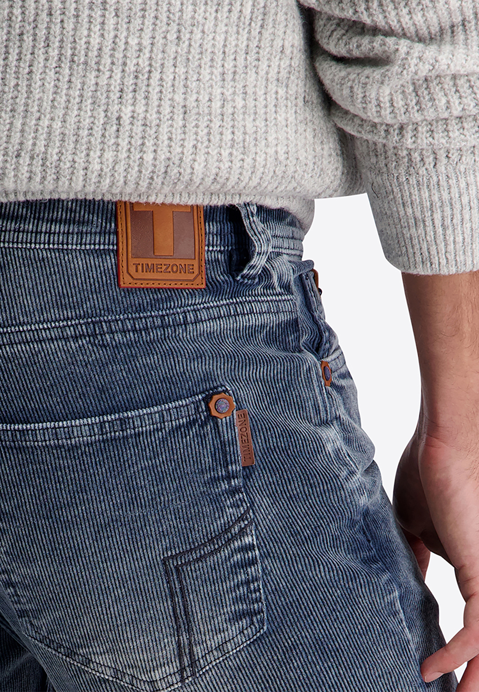 Stilvolle Jeans Reißverschluss Slim Fit Washed-Optik Stilvolle Jeans Reißverschluss Slim Fit Washed-Optik