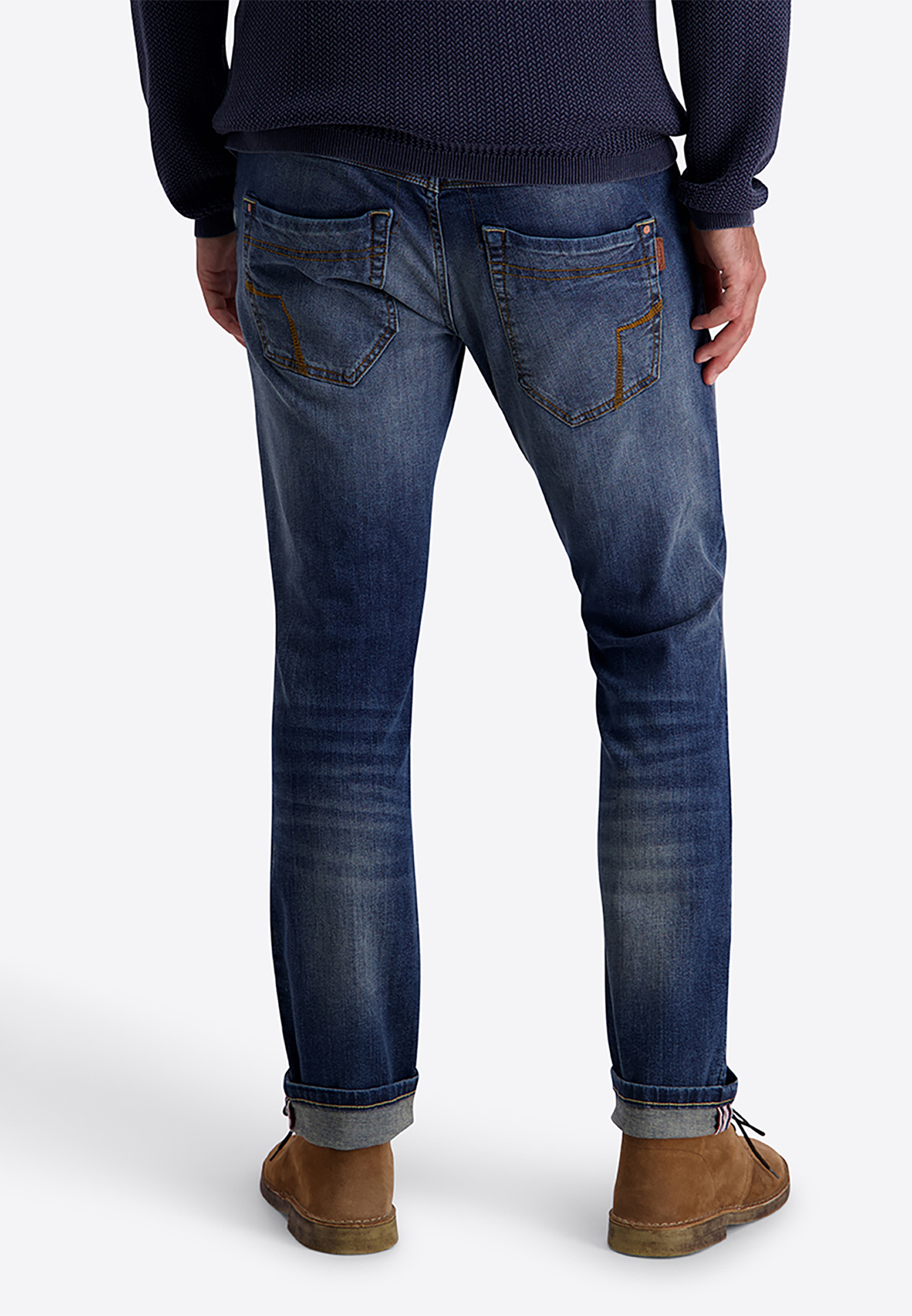 Modische Jeans Slim Fit Normale Bundhöhe Used-Waschung Modische Jeans Slim Fit Normale Bundhöhe Used-Waschung