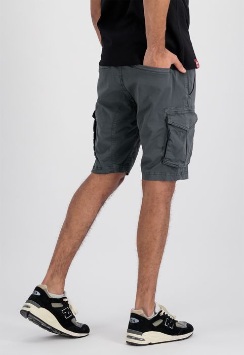 Alpha Industries Cargoshorts Regular Fit Kordelzug Pattentaschen Gummibund – Grau, Bild 4