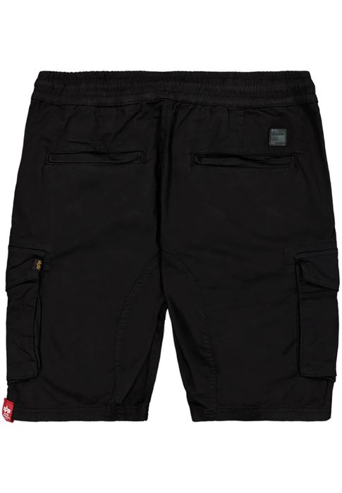 Alpha Industries Cargoshorts Regular Fit Kordelzug Pattentaschen Gummibund – Schwarz, Bild 5