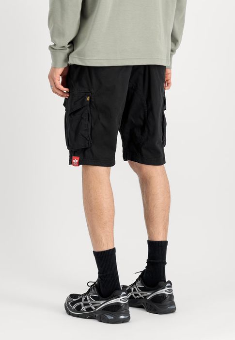 Alpha Industries Cargoshorts Regular Fit Kordelzug Pattentaschen Gummibund – Schwarz, Bild 4