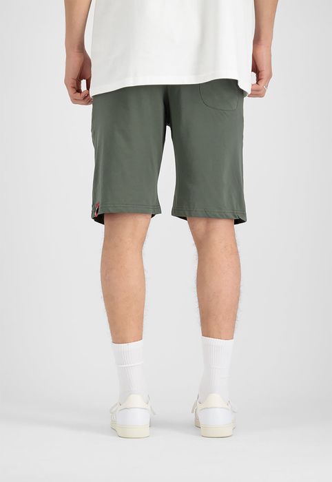 Alpha Industries Sweatshorts Regular Fit Kordelzug Logoprint Eingrifftaschen – Grün, Bild 4