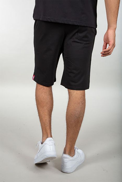 Alpha Industries Sweatshorts Regular Fit Kordelzug Logoprint Eingrifftaschen – Schwarz, Bild 4