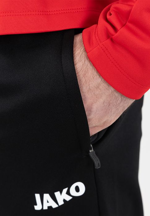 Jako JAKO Trainingshose Kordelzug Reißverschlusstaschen Beinzip – Schwarz, Bild 6