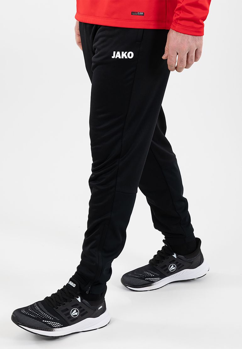 Jako JAKO Trainingshose Kordelzug Reißverschlusstaschen Beinzip – Schwarz, Bild 2