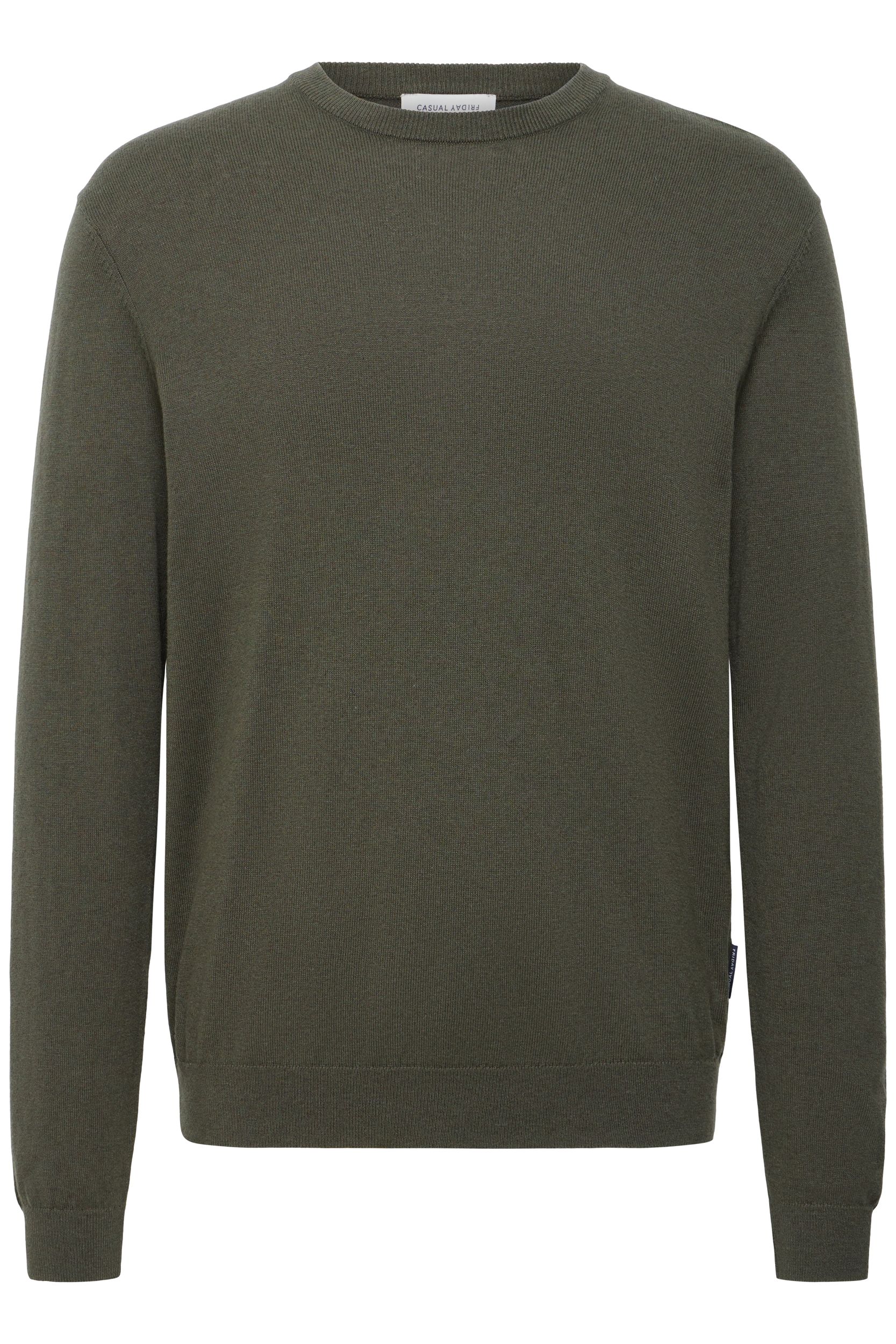 20505603_900009742_100.jpg Unifarbener Strickpullover Rundhalsausschnitt Langarm