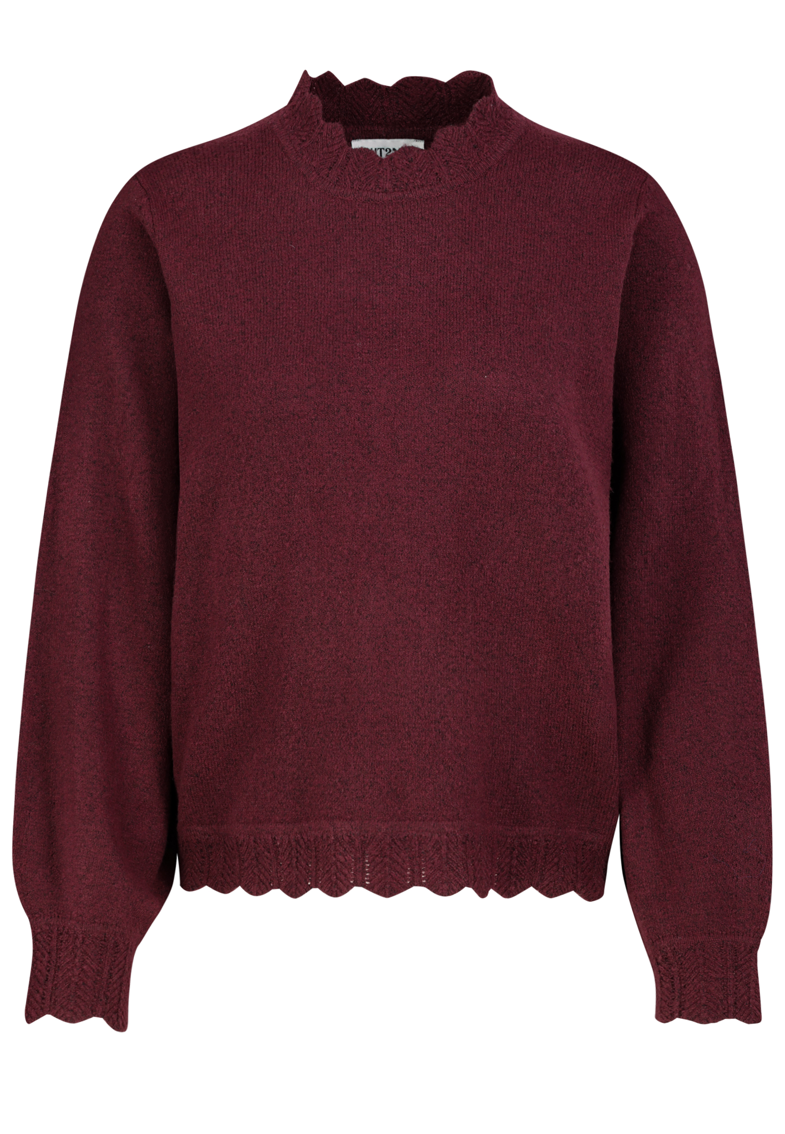 D90090M91032A_15400_V.jpg Langarm Strickpullover Ajourstrickbündchen Langarm Modisch