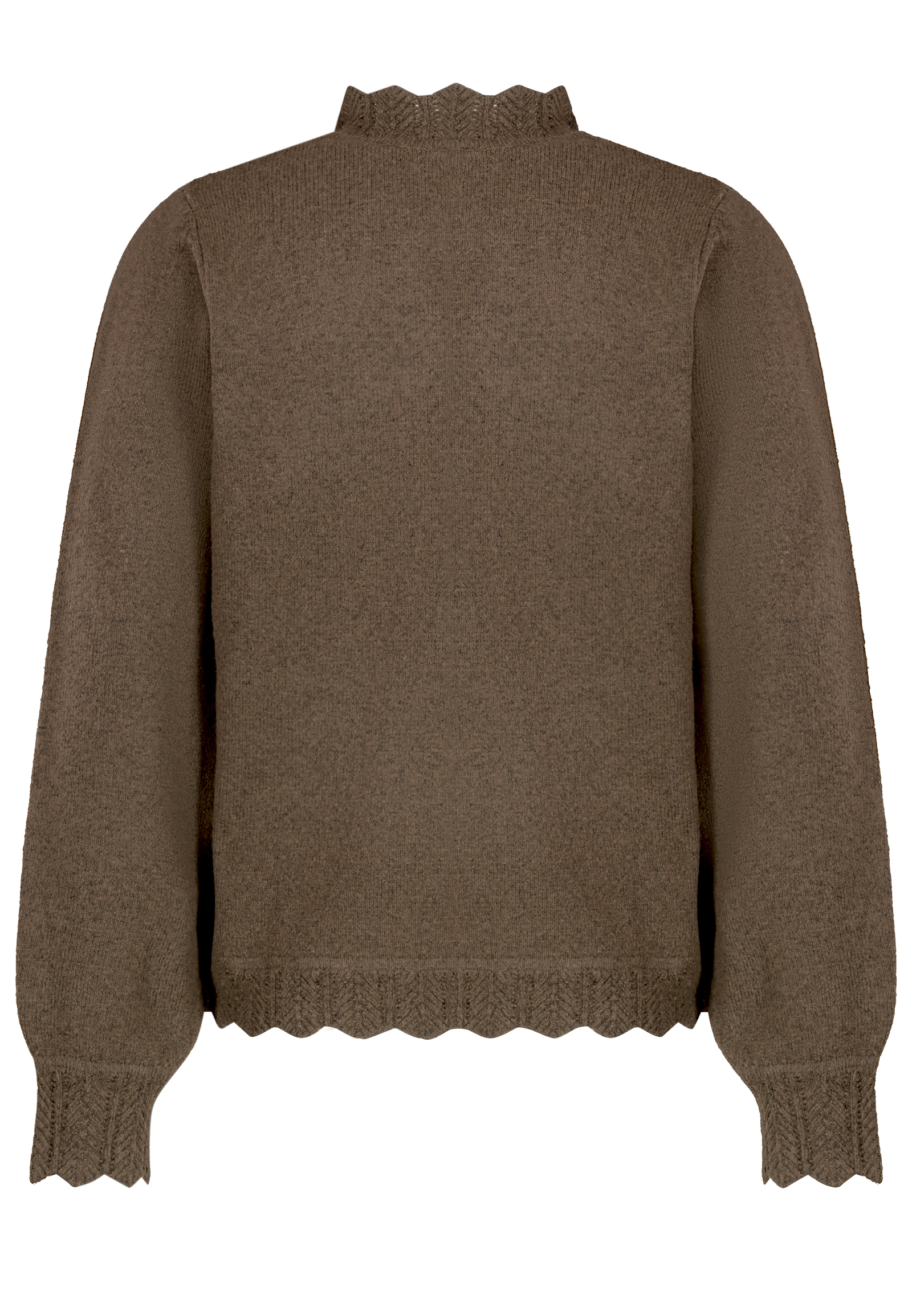 D90090M91032A_21300_H.jpg Langarm Strickpullover Ajourstrickbündchen Langarm Modisch
