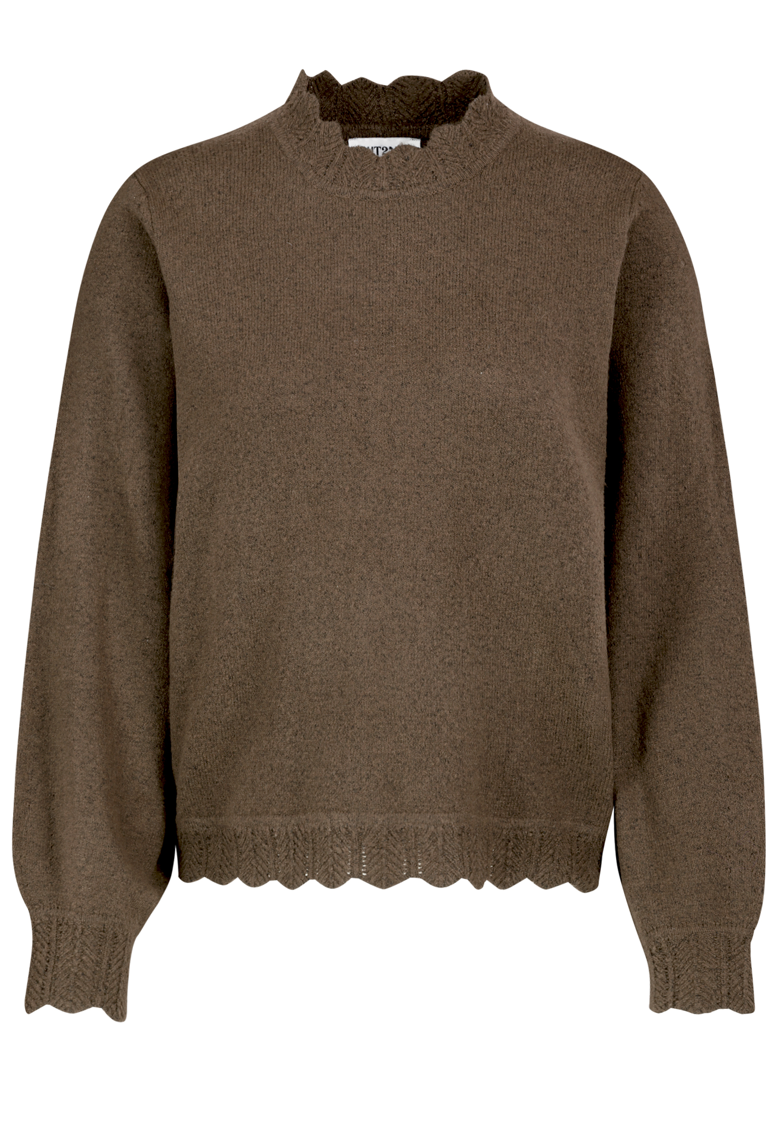 D90090M91032A_21300_V.jpg Langarm Strickpullover Ajourstrickbündchen Langarm Modisch