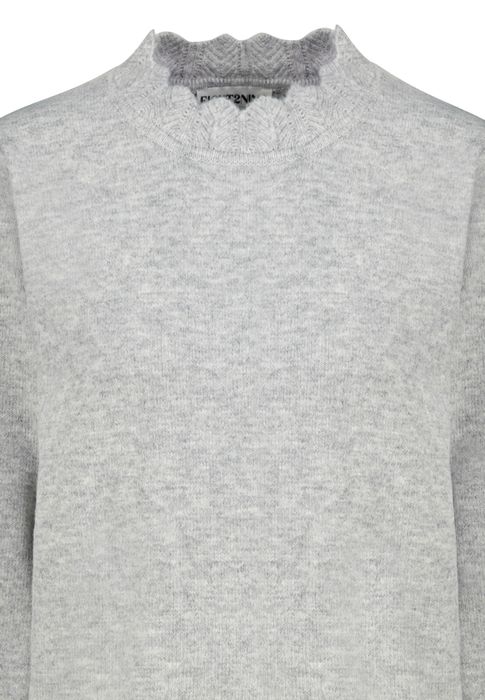 Eight 2 Nine Langarm Strickpullover Ajourstrickbündchen Langarm Modisch – Grau, Bild 4