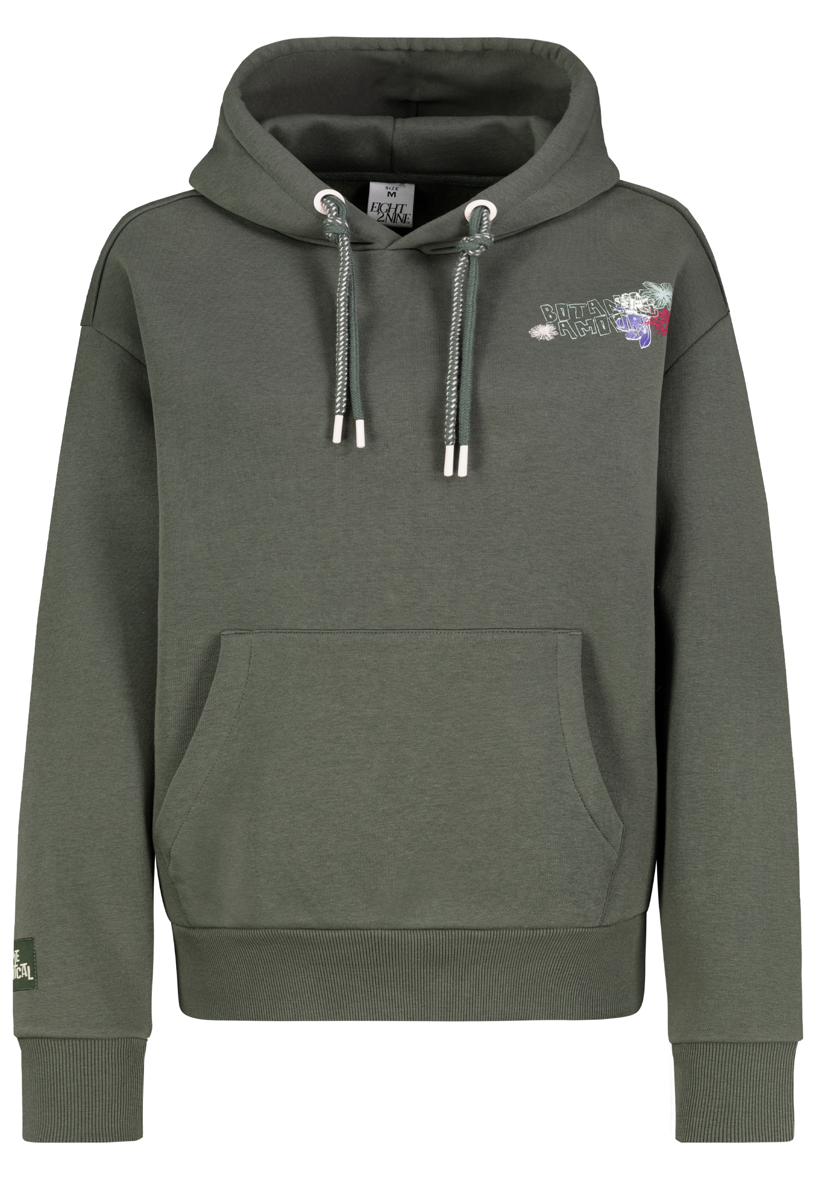 D10600BC02890A_12400_V.jpg Moderner Kapuzenpullover Blumenmuster Kängurutasche