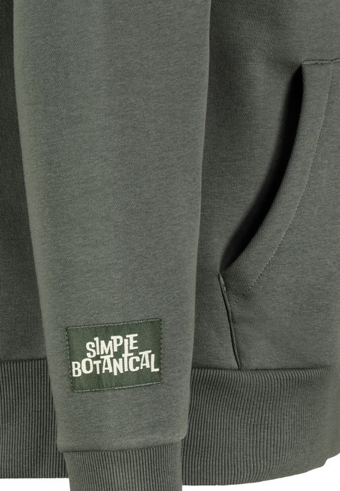 Eight 2 Nine Moderner Kapuzenpullover Blumenmuster Kängurutasche – Grün, Bild 5