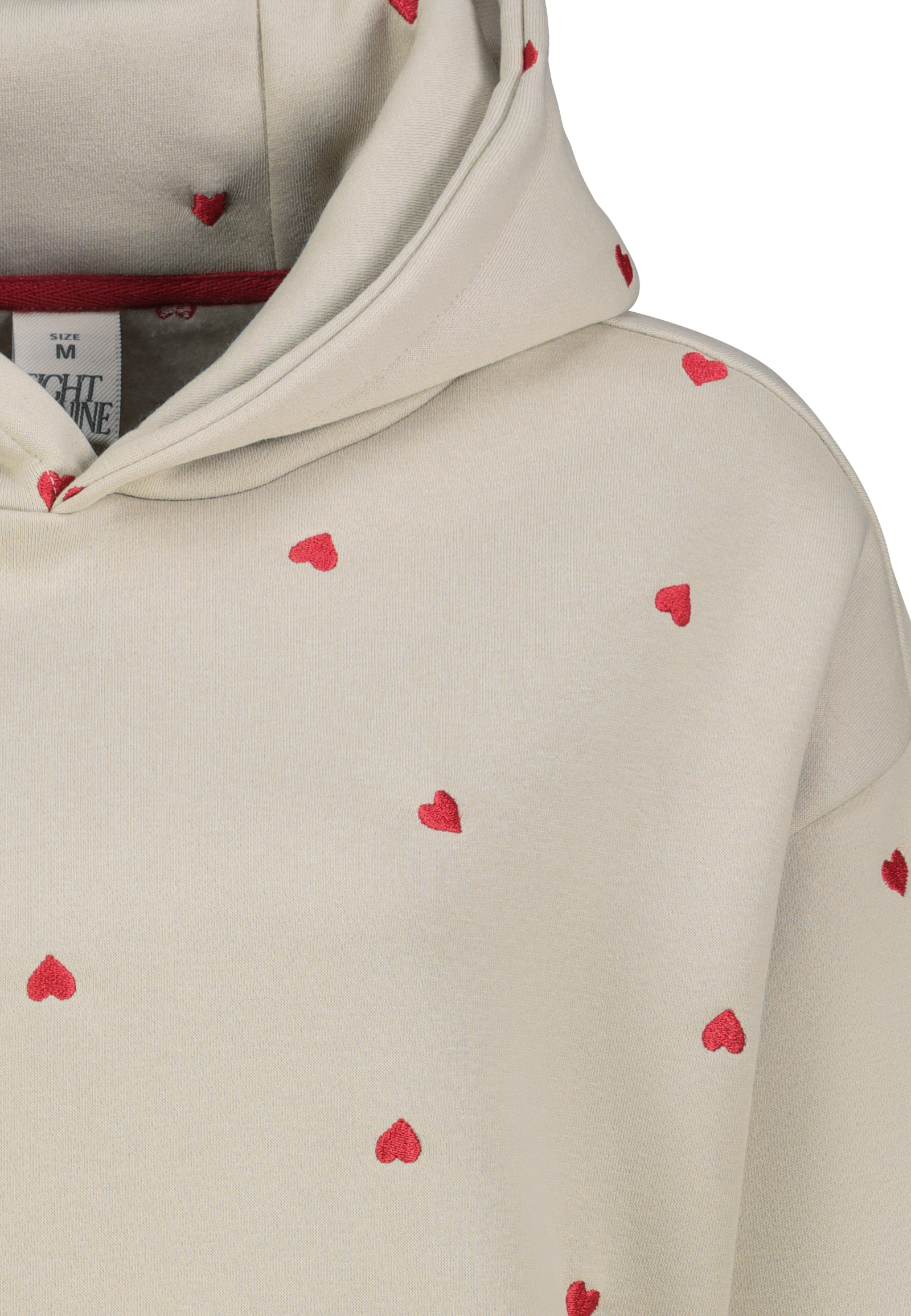 D10618BA02834A2_20200_D1.jpg Kapuzenpullover Kängurutasche Bestickt Rippbündchen