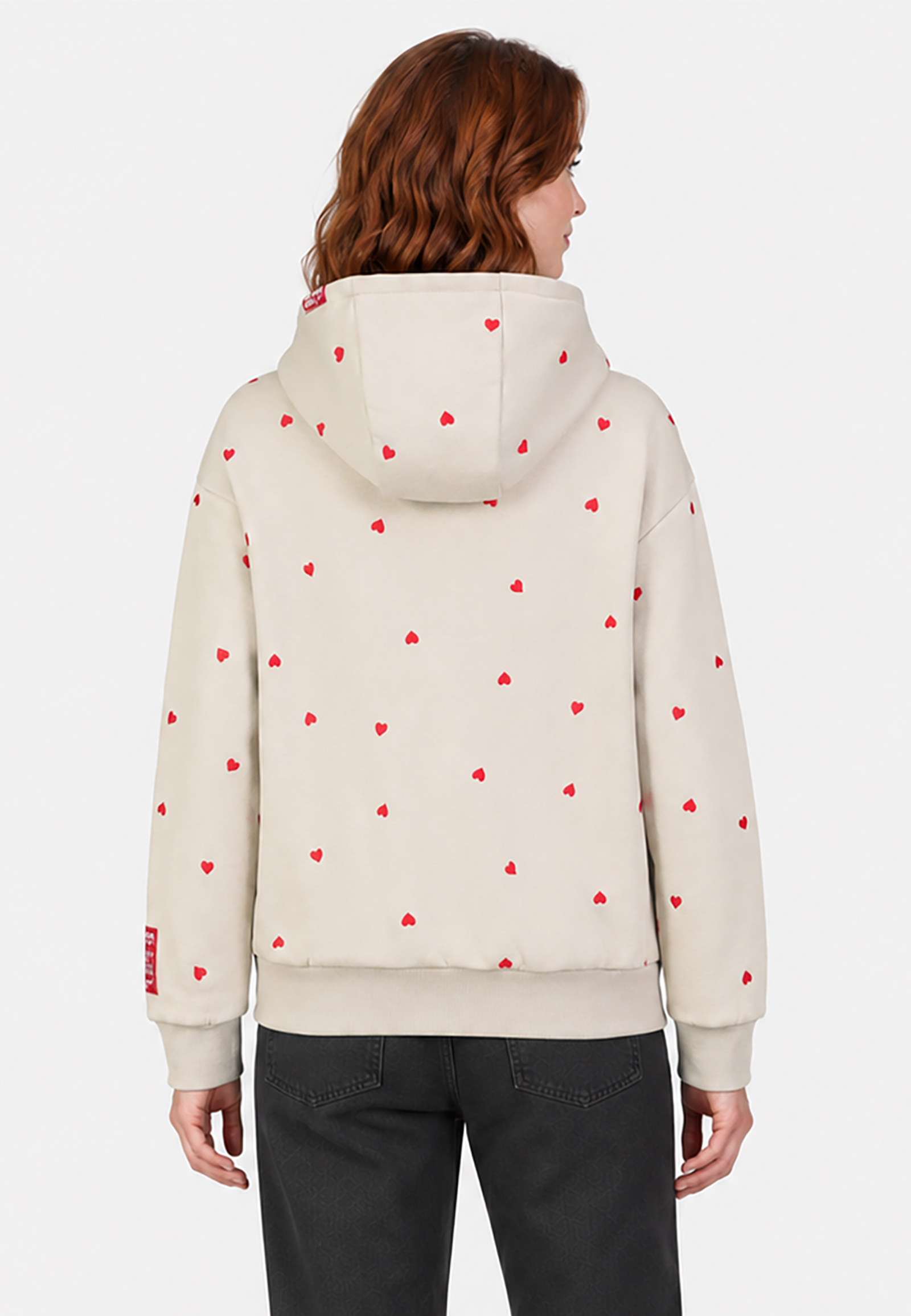 Kapuzenpullover Kängurutasche Bestickt Rippbündchen Kapuzenpullover Kängurutasche Bestickt Rippbündchen