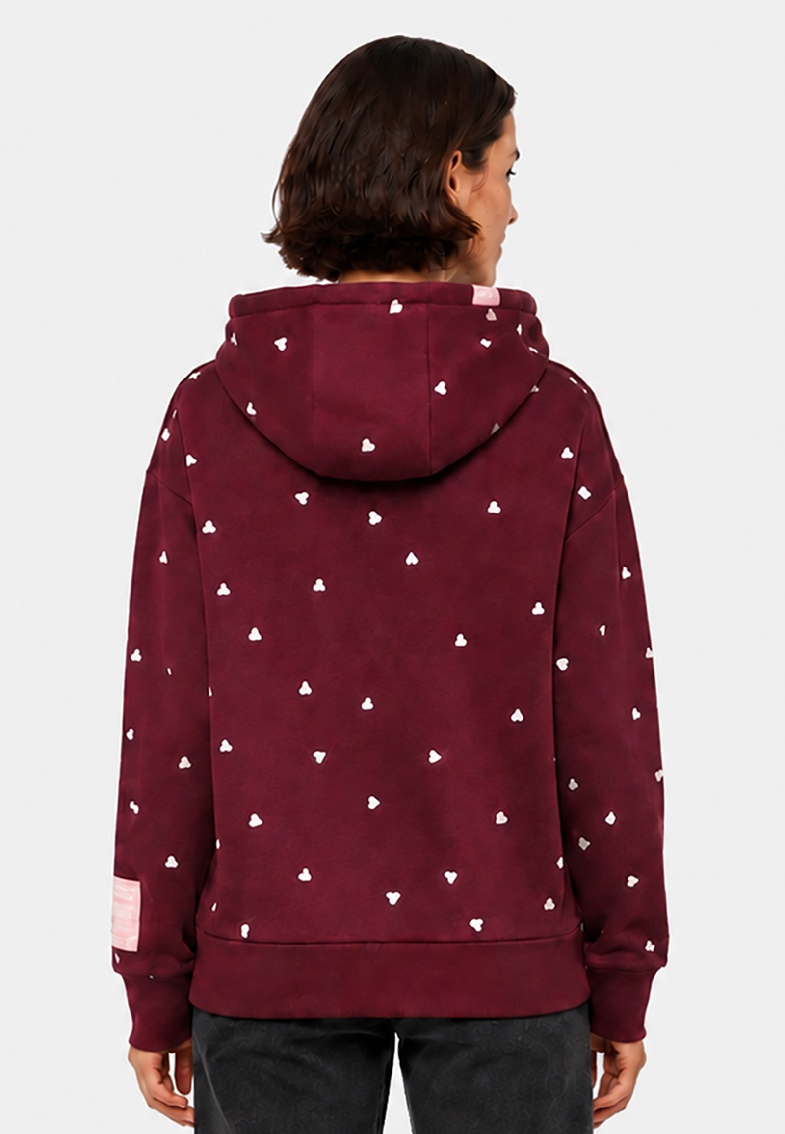 Kapuzenpullover Kängurutasche Bestickt Rippbündchen Kapuzenpullover Kängurutasche Bestickt Rippbündchen