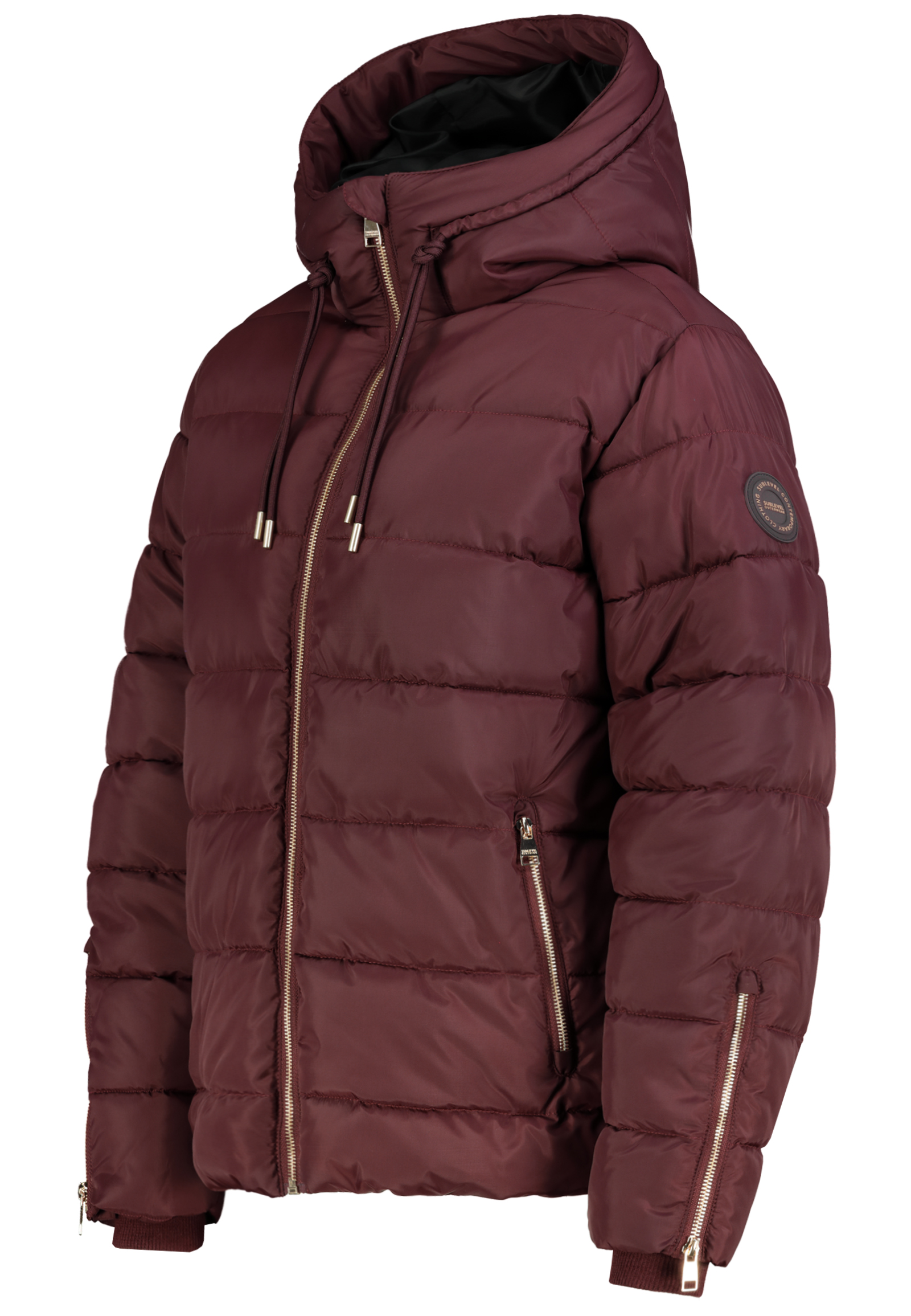 D51160XC44542C5_15400_S1.jpg Hochwertige Steppjacke Kapuze Reißverschlussdetails