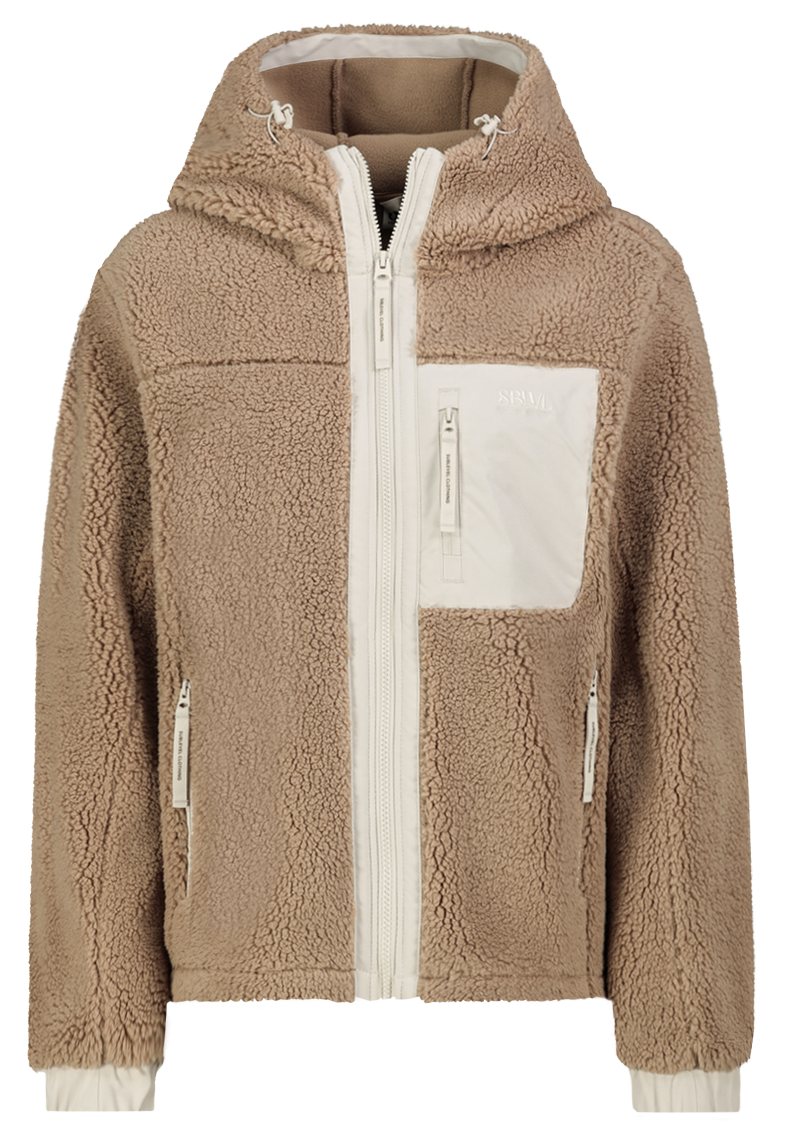 D28003X02893A3_21200_V.jpg Teddyjacke Reißverschlusstaschen Kapuze