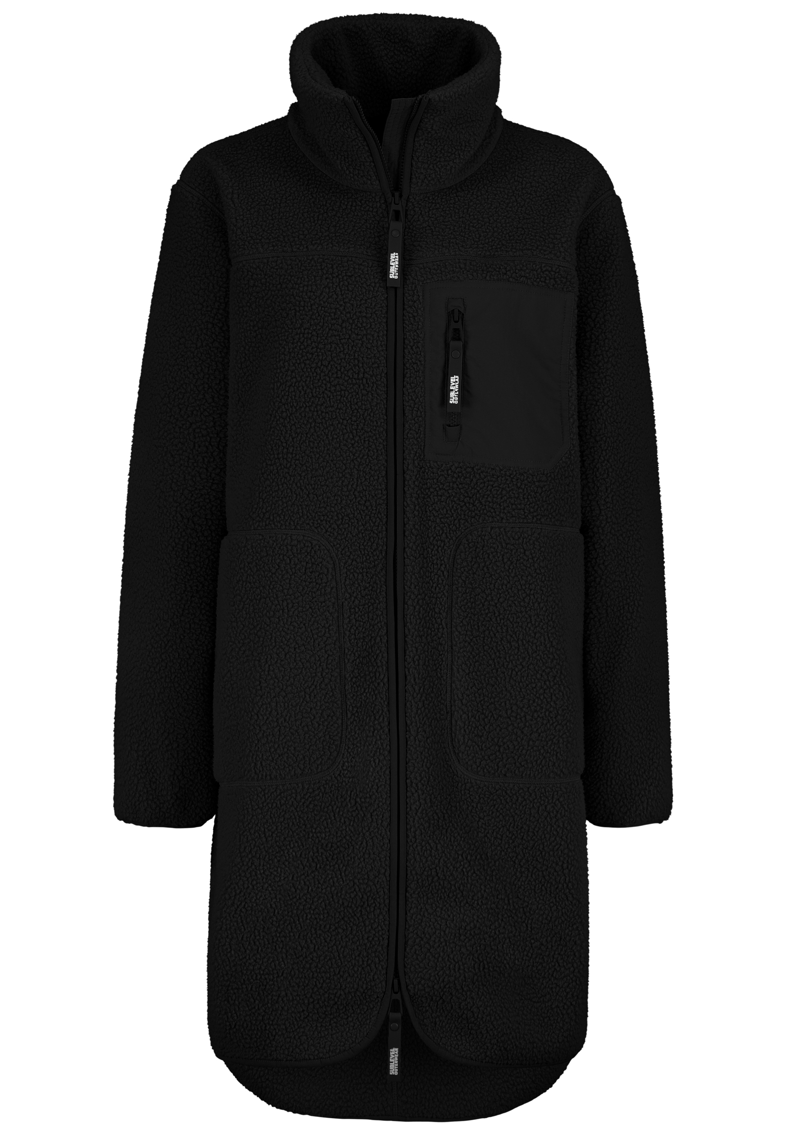 D20001XC02792A3NO_24000_V.jpg Stilvolle Winterjacke Stehkragen Reißverschluss Langarm