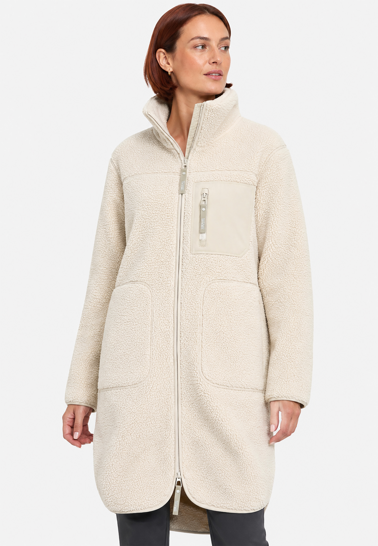 Stilvolle Winterjacke Stehkragen Reißverschluss Langarm Stilvolle Winterjacke Stehkragen Reißverschluss Langarm