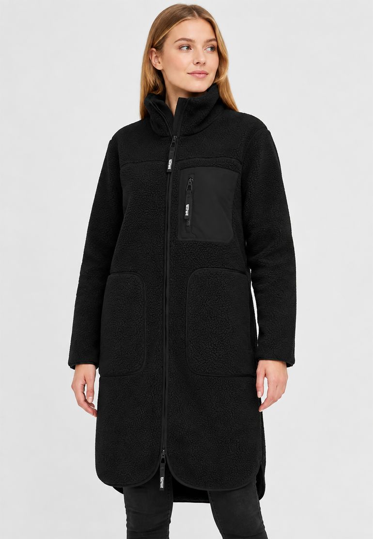 Sublevel Sublevel Stilvolle Winterjacke Stehkragen Reißverschluss Langarm – Schwarz, Bild 2